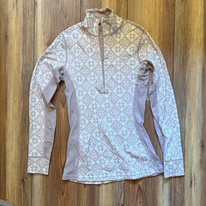 Kari Traa Rose Half-Zip Base Layer Top Merino Wool Size Small - Flaw